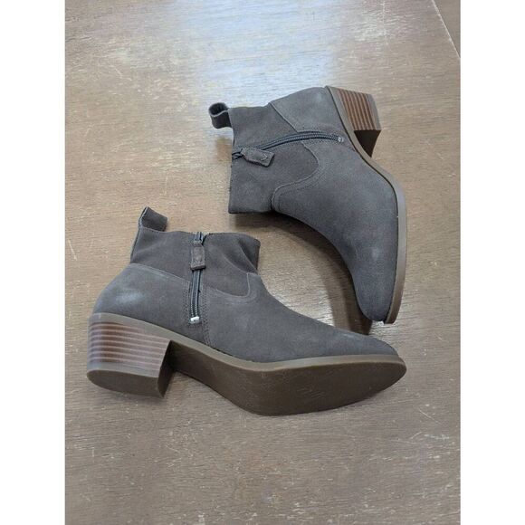 Vionic Joy Vera Ankle Boots women's size 8.5 taupe slouchy zipper booties suede - Picture 6 of 9